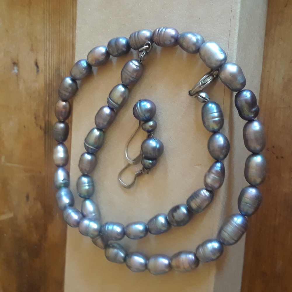 Freshwater Pearl Necklace and Earrings